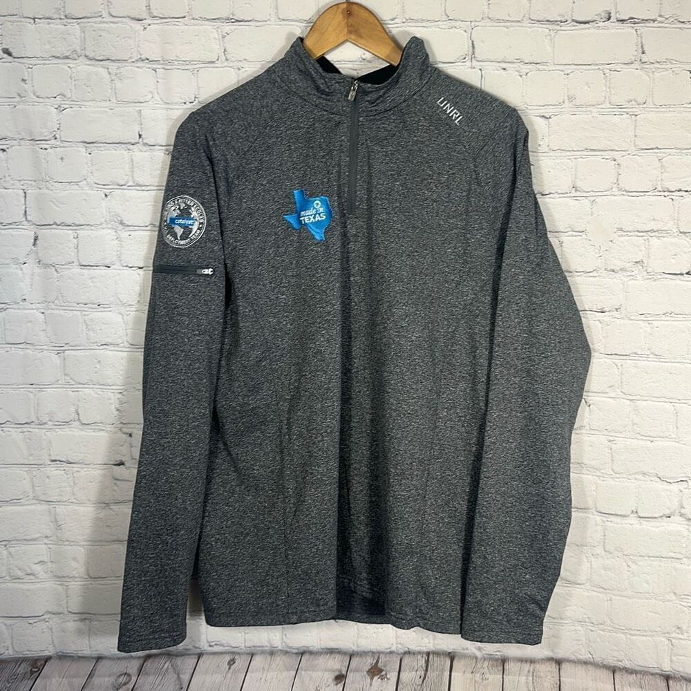 UNRL Golf  Men’s Quarter‎ zip Long Sleeve Performance Pullover Size Large L